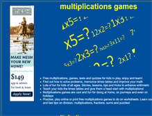 Tablet Screenshot of multiplicationsgames.info